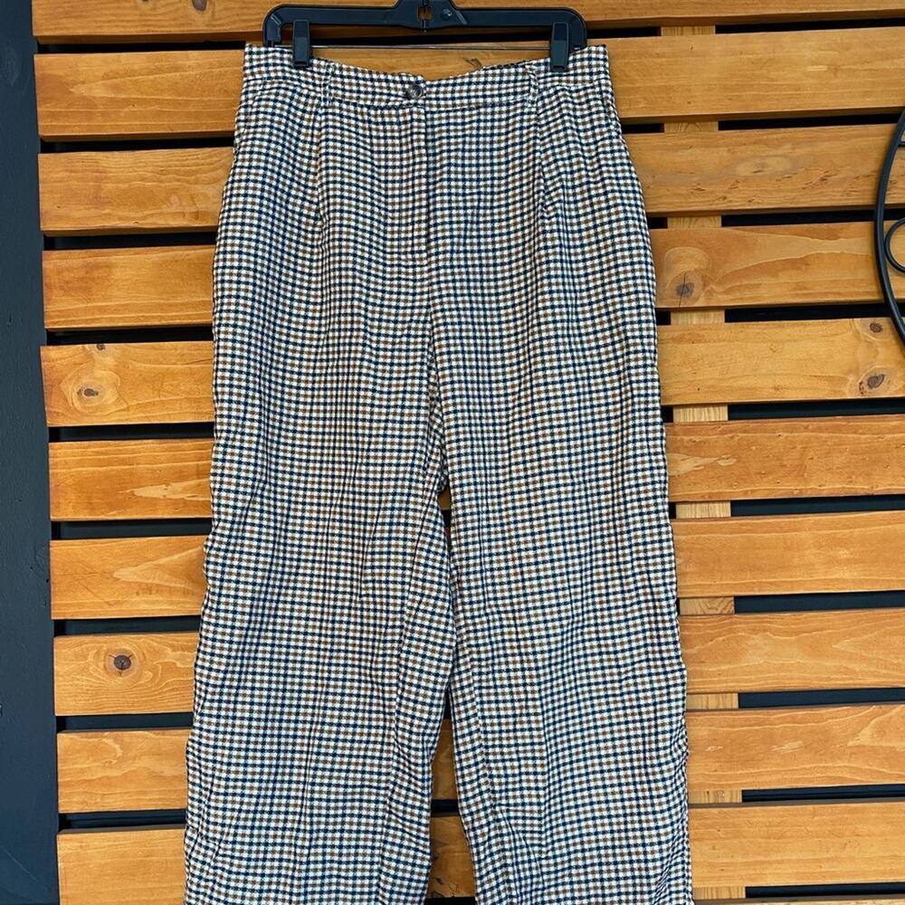 SHEIN Plaid Ankle Pants Size 0 Lightweight Cropped Trousers with Pockets